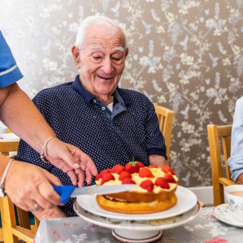 A happy resident at Haslington